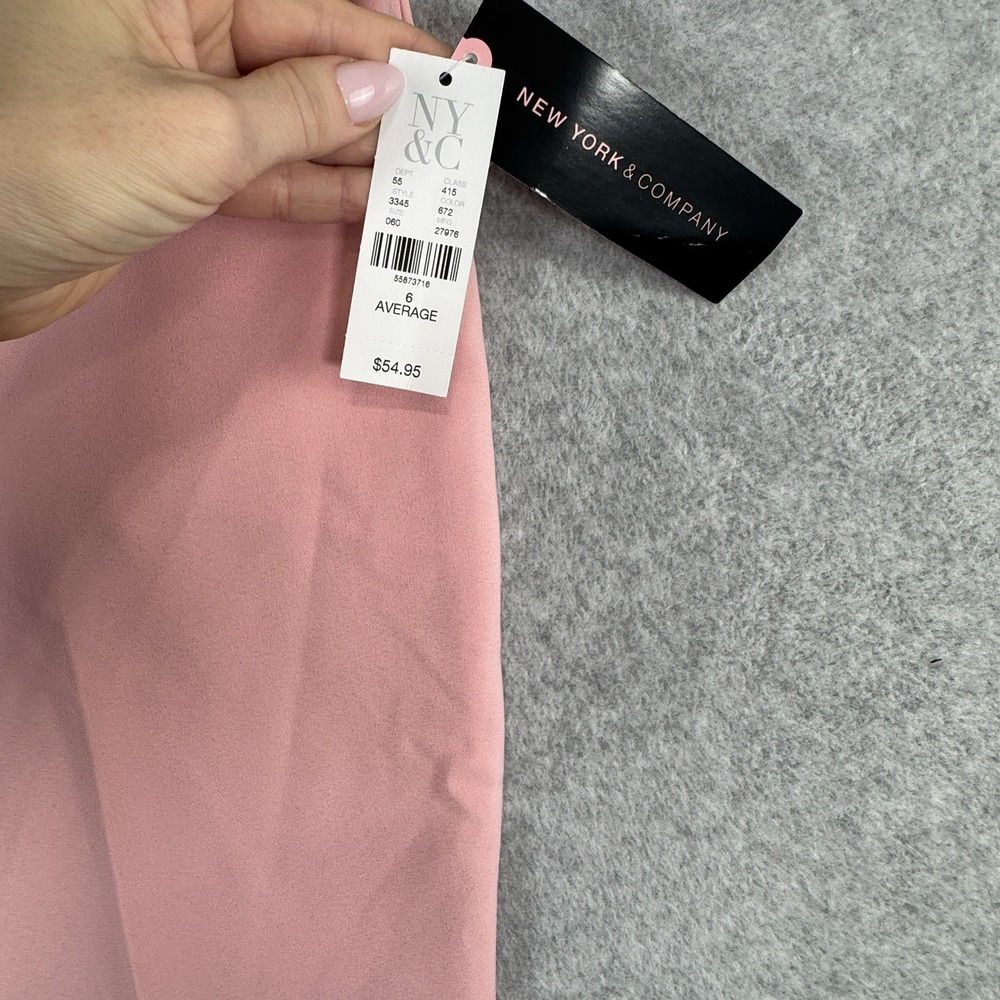 New York Company 7th Ave Signature Straight Leg Pants Size 6 Pink NWT - Picture 3 of 13